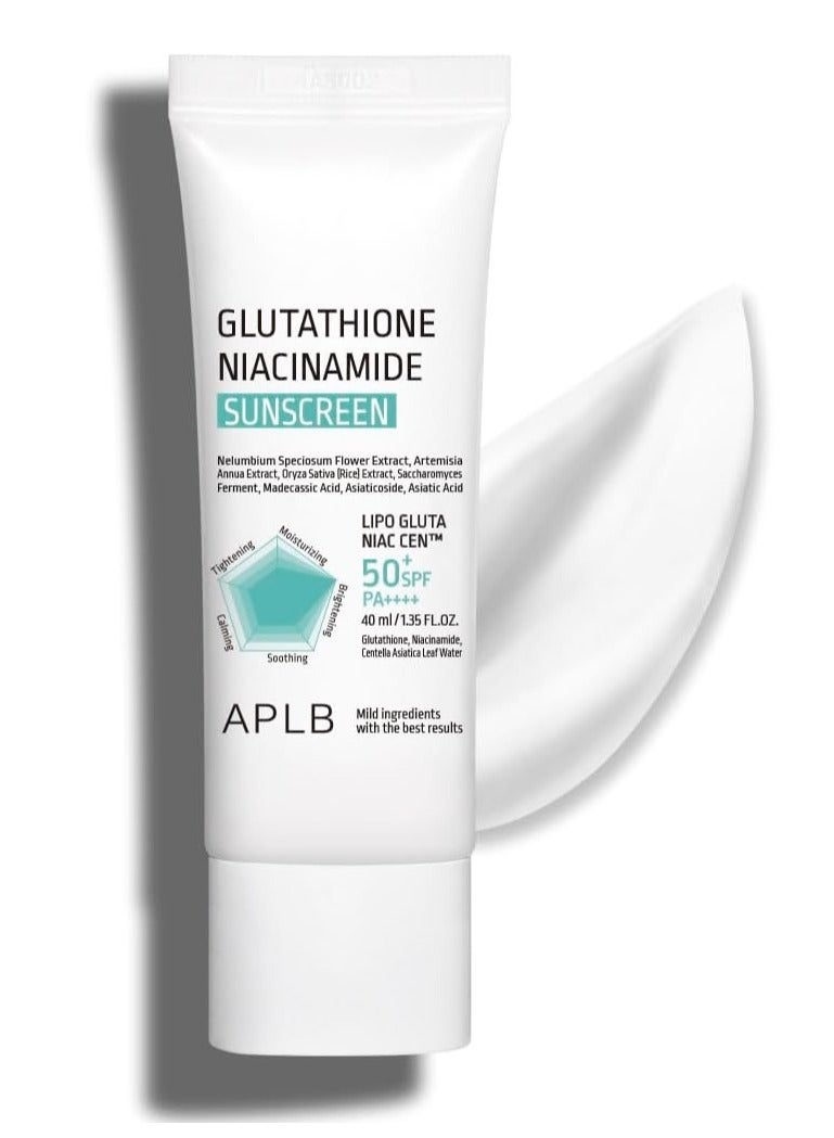 ايه بي ال بي جلوتاثيون نياسيناميد، واقي من الشمس، عامل حماية من الشمس 50+ PA ++++، 1.35 أونصة سائلة (40 مل) - Image 1