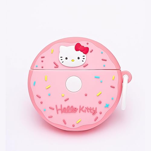 Emoh Roced Compatible with AirPods 4 Cover 2024, Case Cover for AirPods 4th Generation Case for Apple Airpods 4 2024 with Keychain for Women Girls (Donut Kitty, Airpod 4th Generation Case) - Image 2