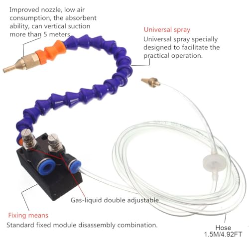 OriGlam Mist Coolant Lubrication Spray System for Metal Cutting Engraving Cooling Sprayer Machine for Air Pipe CNC Lathe Milling Drill - Image 3