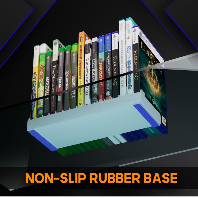 Nargos Video Game Storage Holder for for PS5/ PS4/ PS3/ PS2/ Xbox One/Xbox 360 and Xbox Series X/S/Wii/Switch/Switch 2 Game Cases, DVD and Blu-Ray Organizer for Desk (2, White) - Image 4