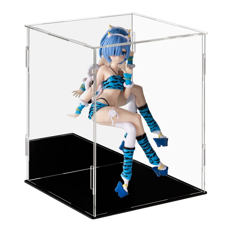 Display Case 78x78x98inch20x20x25cm for Collectibles Assemble Clear Acrylic Box Alternative Glass Case for Display Action Figures Home Storage Organizing Toys