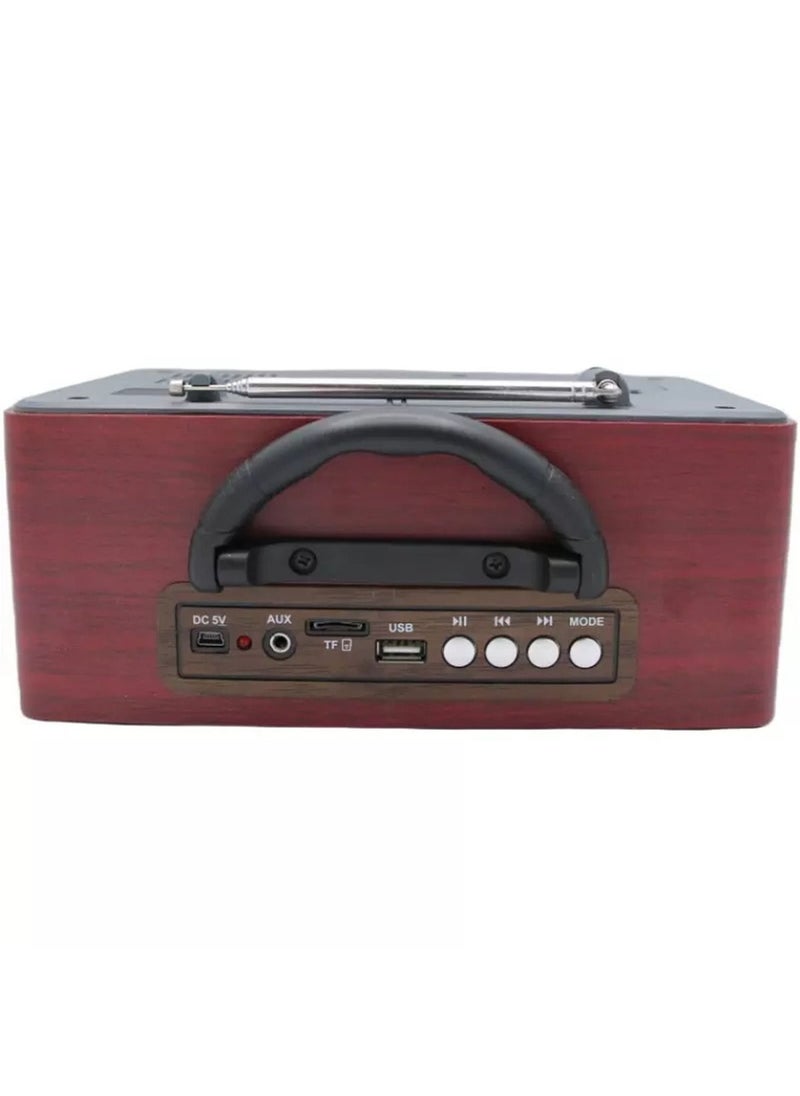 LIMOS - M-115 Portable Vintage Shortwave Radio with Bluetooth Speaker Rechargeable Battery - Image 1