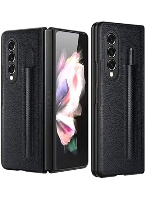 Samsung Galaxy Z Fold 4 Luxury Leather Case Pattern Anti-Scratch Foldable Cover Compatible with Galaxy Z Fold 4 5G 2022 7.6 inch