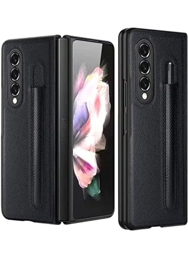 شوبي - Samsung Galaxy Z Fold 4 Luxury Leather Case Pattern Anti-Scratch Foldable Cover Compatible with Galaxy Z Fold 4 5G 2022 7.6 inch - Image 1