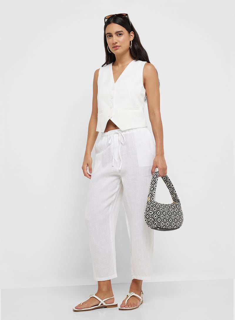 MANGO Straight Lyocell Suit Waistcoat  - Image 4