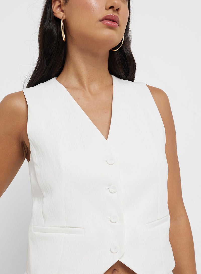MANGO Straight Lyocell Suit Waistcoat  - Image 3