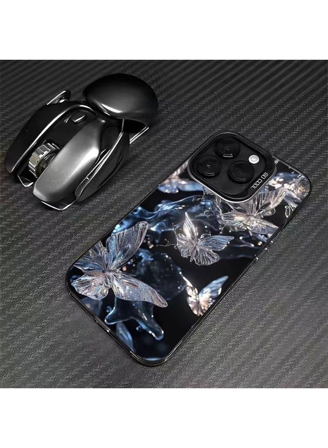 جراب iPhone 16 Pro بتصميم كرتوني على شكل فراشة رائع - تصميم إبداعي عصري، مقاوم للصدمات، مضاد للخدش، حماية من السقوط، غطاء ناعم من مادة TPU - Image 2