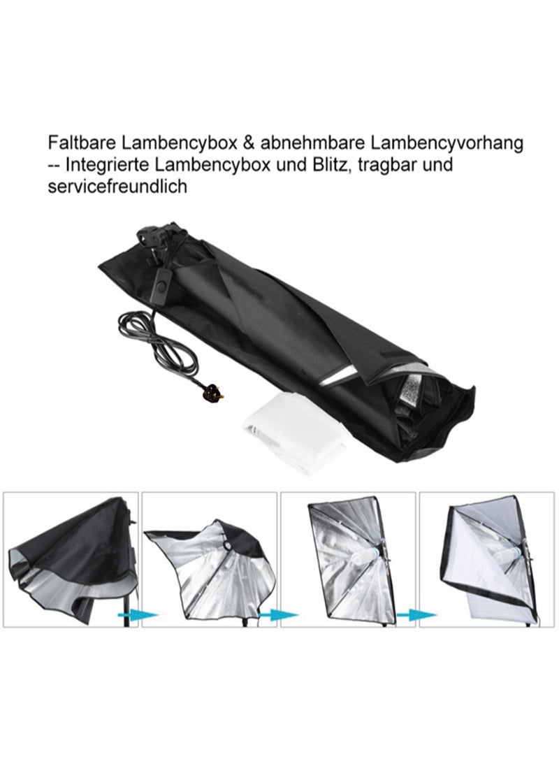 Glanfen Photography Soft Box Lighting Kit with 200W 3 Colors Bulbs Soft Boxes and Carry Bag for Portrait Product Shooting  - Image 5