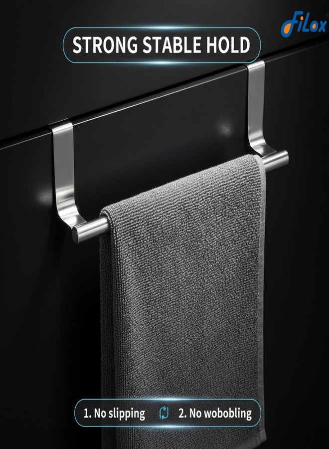Filox Stainless Steel Over Cabinet Towel Holder | No-Drill Door Hanging Rack for Kitchen & Bathroom | Adjustable Bar for Cupboard, Drawer & Wardrobe Storage | Space-Saving Organizer - Image 3