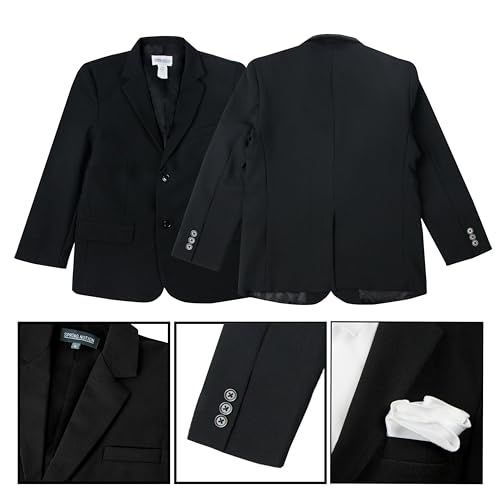 Spring Notion Baby Boys' Modern Fit Black Suit Set 24M - Image 4