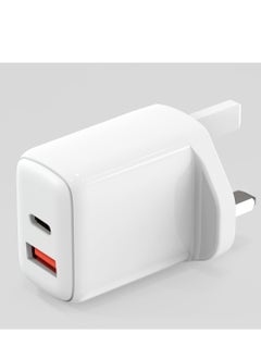 ProOne ProOne PWC585 20W PD & QC3.0 Dual Port Wall Charger with 3-in-1 Anti-Knotted Fast Charging Cable (Micro, Lightning, Type-C) , Compact UK Plug, High-Speed USB-A & Type-C Outputs for Universal Compatibility, White  - Image 4