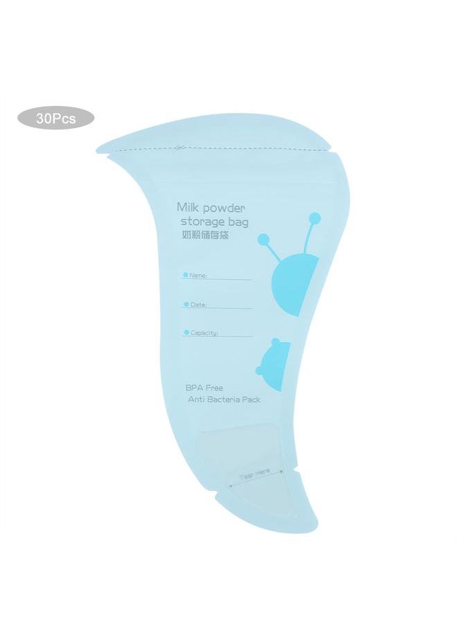 Thoraya - 30Pcs Disposable Baby Milk Powder Storage Bags Portable Cereal Pouches(Blue) - Image 1