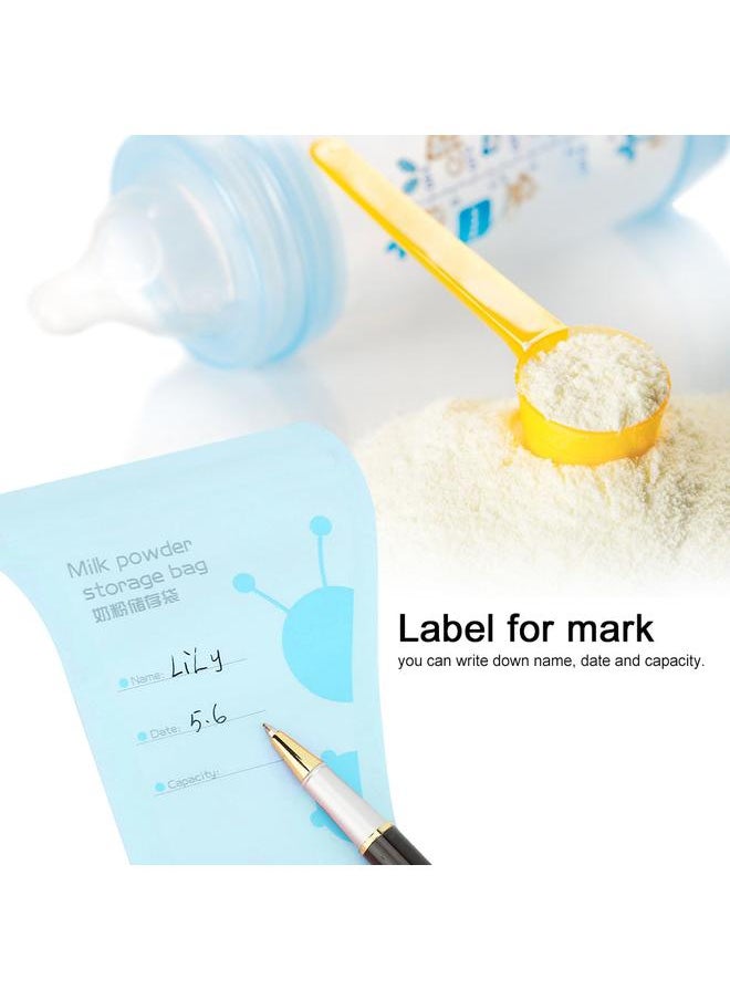Thoraya - 30Pcs Disposable Baby Milk Powder Storage Bags Portable Cereal Pouches(Blue) - Image 1