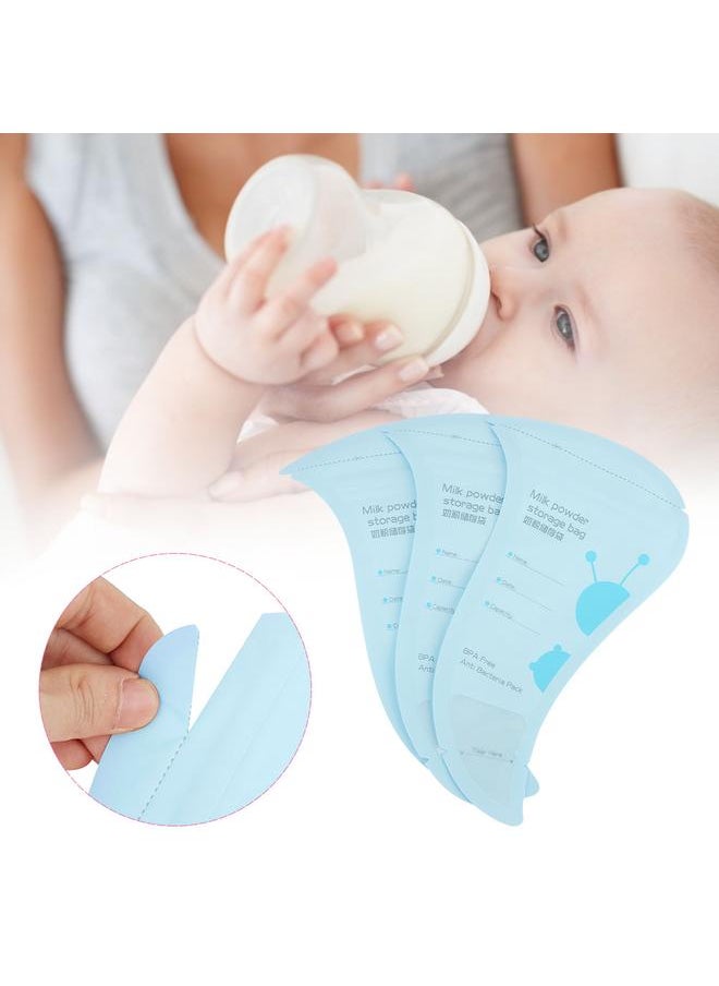 Thoraya - 30Pcs Disposable Baby Milk Powder Storage Bags Portable Cereal Pouches(Blue) - Image 1