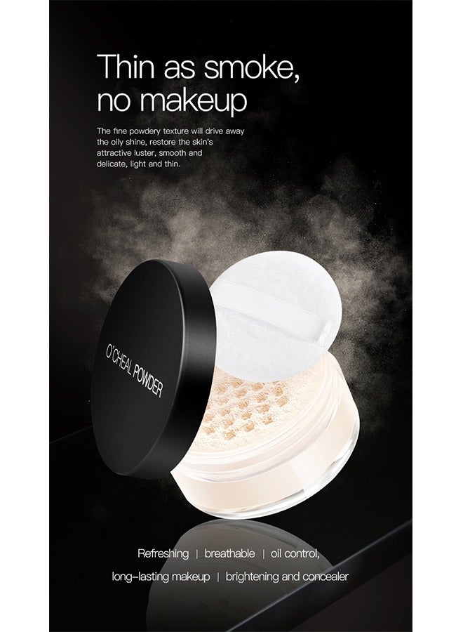 OCHEAL Light And Silky Loose Powder,Professional Loose Powder Lightweight Silky Loose Powder For Setting Makeup In Place 15g (#Nature) - Image 4
