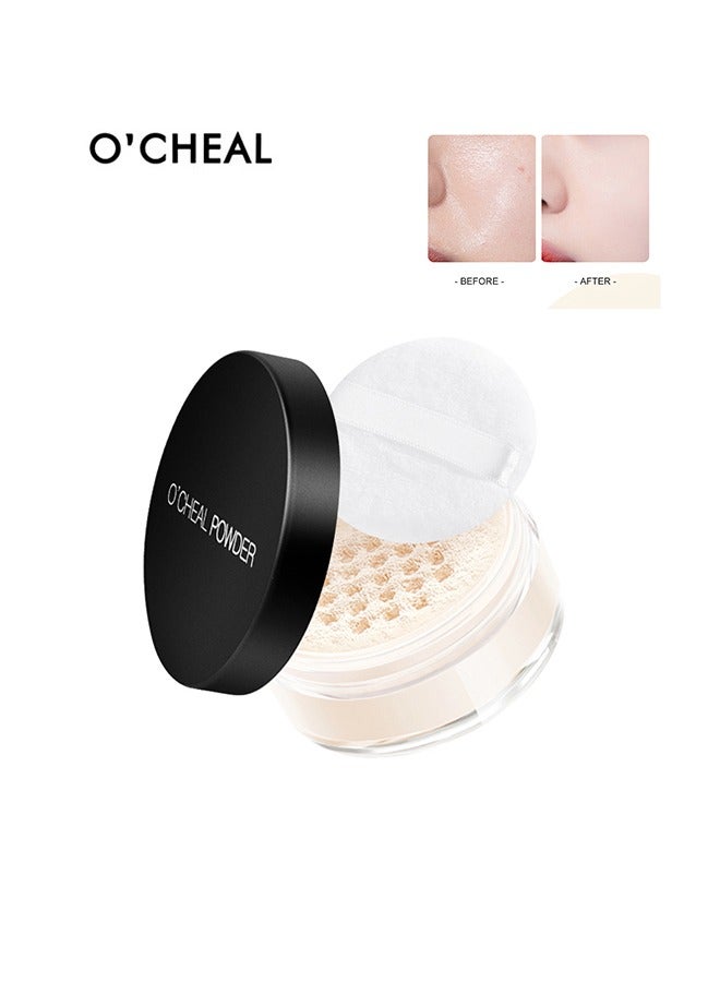 OCHEAL Light And Silky Loose Powder,Professional Loose Powder Lightweight Silky Loose Powder For Setting Makeup In Place 15g (#Nature) - Image 1