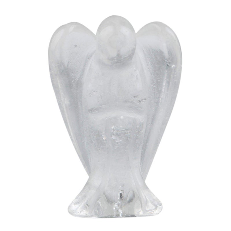 Rockcloud Healing Crystal Gemstone Carved Pocket Crystal Guardian Angel Figurines 1.5 inch - Image 1