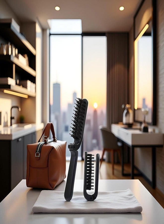 HODASHI 1 Pc Black Travel Folding Comb- Portable Travel Collapsible Anti-Static Pocket Hair Styling Tool for Women and Men - Image 4