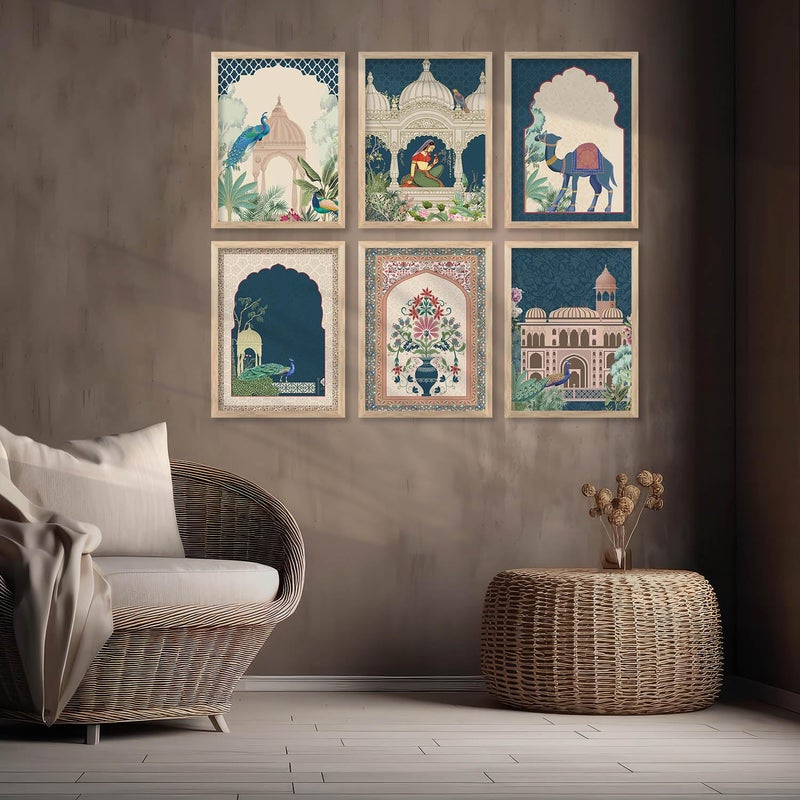 kotart Traditional Indian Pichwai Wall Art Paintings with Frame for Home Decor Framed Wall Painting for Living Room Bedroom Office Room Decor Painting for Wall Decoration 10X13 INCH A - Image 4