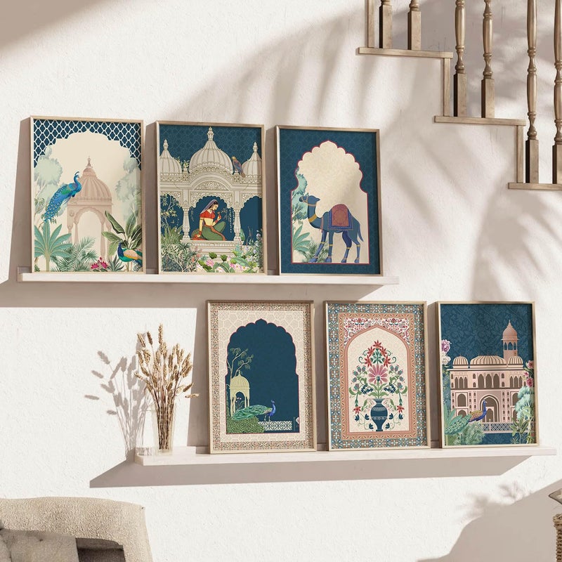 kotart Traditional Indian Pichwai Wall Art Paintings with Frame for Home Decor Framed Wall Painting for Living Room Bedroom Office Room Decor Painting for Wall Decoration 10X13 INCH A - Image 5