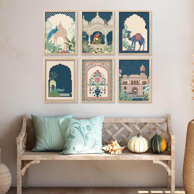 kotart Traditional Indian Pichwai Wall Art Paintings with Frame for Home Decor Framed Wall Painting for Living Room Bedroom Office Room Decor Painting for Wall Decoration 10X13 INCH A - Image 1