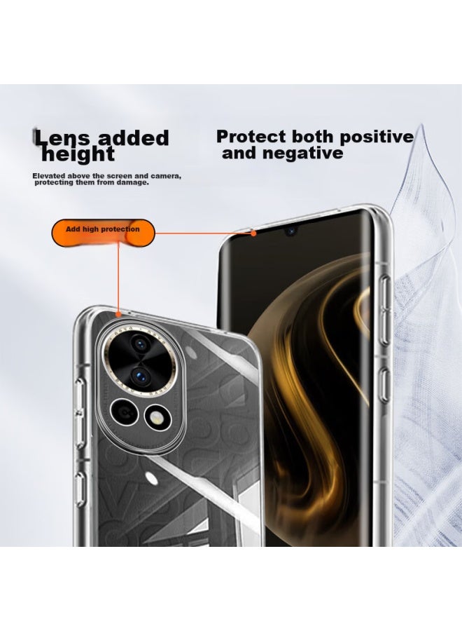 Koolife Case For Huawei Nova 12 Pro And Nova 12 Ultra, Transparent Shockproof Full Protection Silicone Case With Air Cushion, Ultra-thin Anti-drop Trendy Design For Men And Women - Image 3