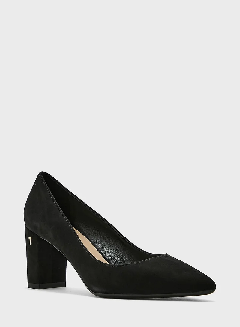 Ted Baker Savana Suede Block Heel Pumps