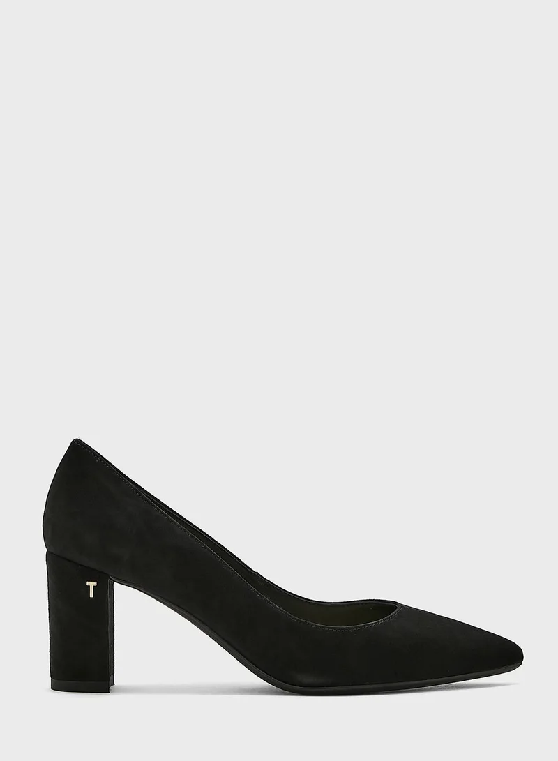 Ted Baker Savana Suede Block Heel Pumps
