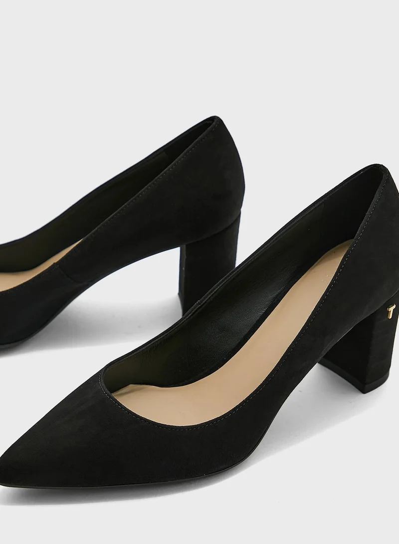 Ted Baker Savana Suede Block Heel Pumps