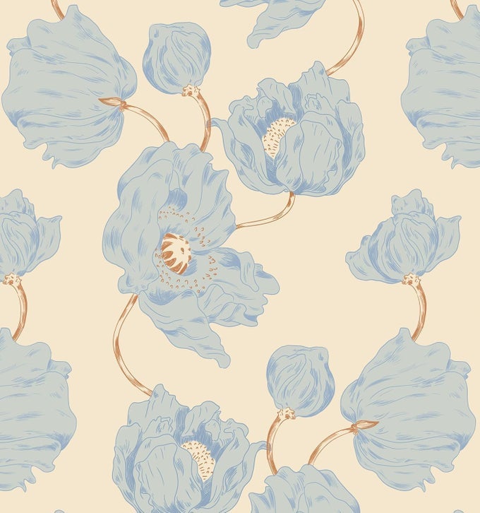 FLORAL WALLPAPER PEEL AND STICK VINTAGE CONTACT PAPER BEIGE SELF ADHESIVE REMOVABLE WATERPROOF WALL PAPER FOR BEDROOM BATHROOM CABINETS HOME WALLS DECORATION VINYL ROLL 1614 X 787