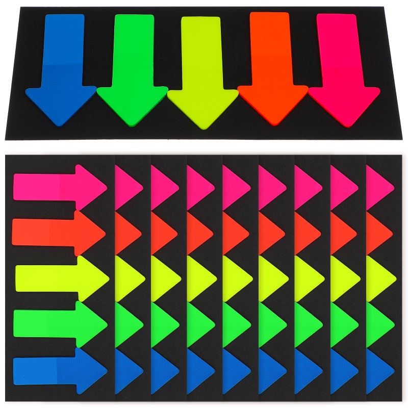 20 Sets of Arrow Shaped Stickers Re-stickable Bookmarks Classified Index Stickers Page Markers for Student Stationery Reading Accessories - Image 3