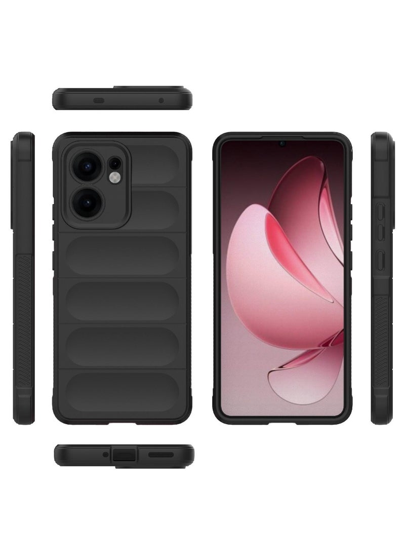 Phone case cover Magic Shield TPU + Silicone Shockproof Phone Case For  Oppo Reno 13F (Black) - Image 2