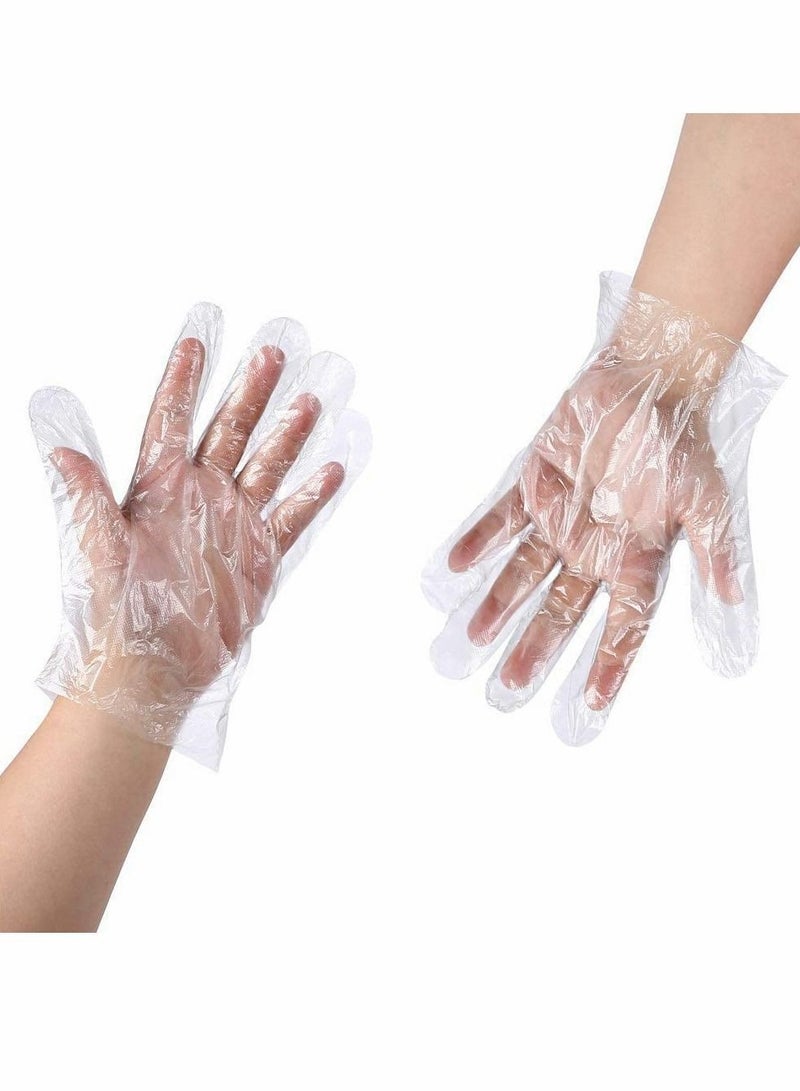 NIBEMINENT Disposable Gloves, 100 PCS Plastic Food Prep Kitchen Grade for Kitchen, Cooking, House Cleaning, Hair Coloring, Serving, Gardening, Driving, Sanitation [One Size Fits Most ]  - Image 1