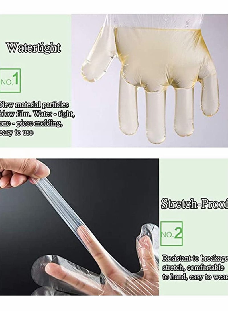 NIBEMINENT Disposable Gloves, 100 PCS Plastic Food Prep Kitchen Grade for Kitchen, Cooking, House Cleaning, Hair Coloring, Serving, Gardening, Driving, Sanitation [One Size Fits Most ]  - Image 4