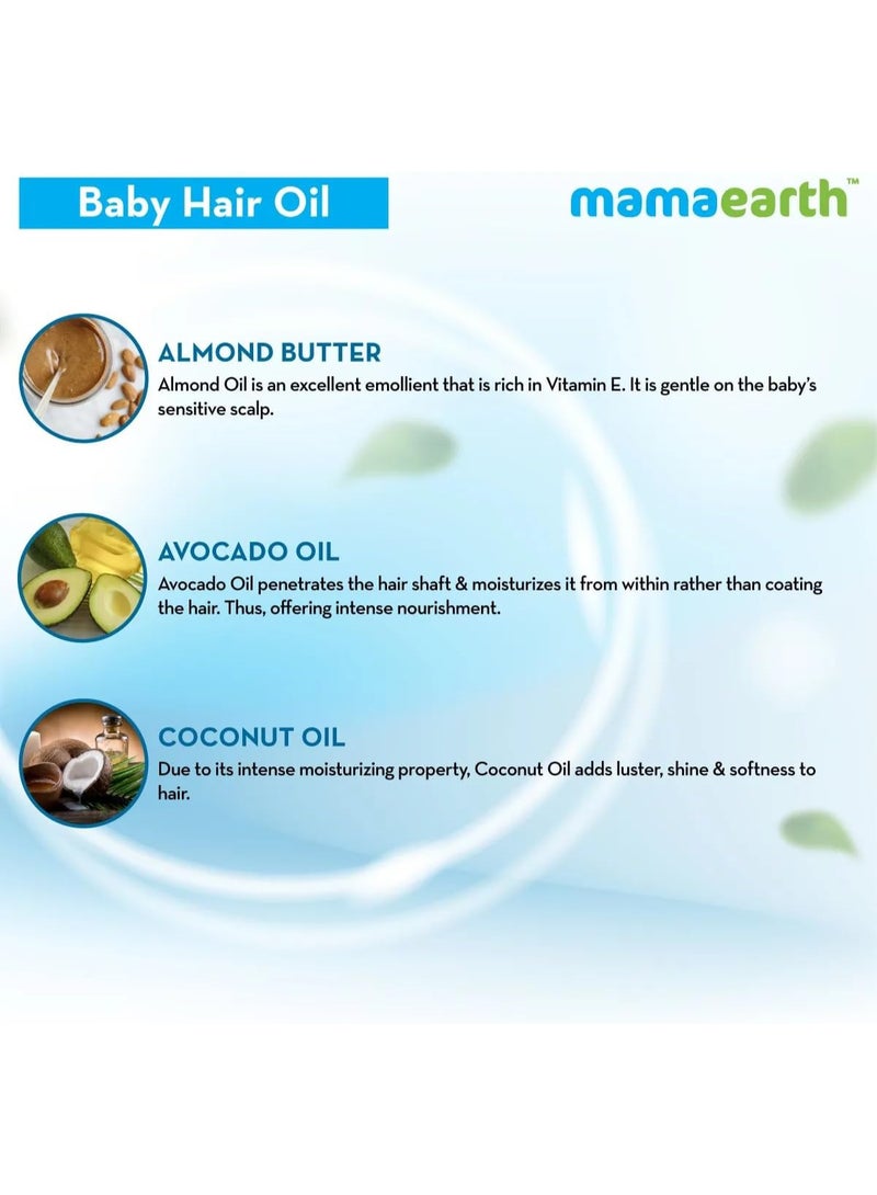الارض ماما زيت مغذي لشعر الاطفال من ماما ايرث مع اللوز والافوكادو للاطفال الولادة الى 10 سنوات 200 مل - Image 5