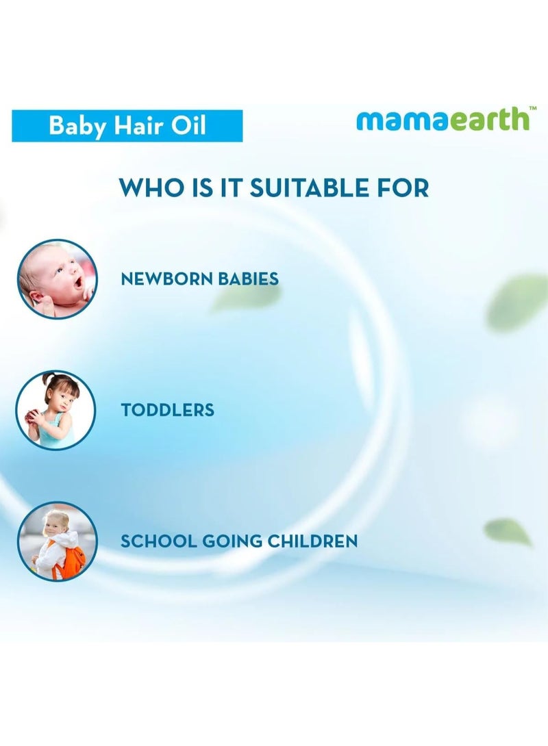 الارض ماما زيت مغذي لشعر الاطفال من ماما ايرث مع اللوز والافوكادو للاطفال الولادة الى 10 سنوات 200 مل - Image 4