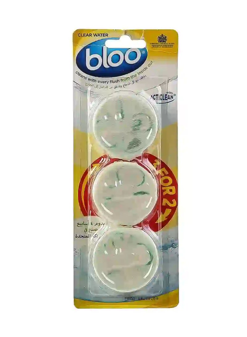 bloo Twin Blocks In Cistern Toilet Cleaner 3 PCS
