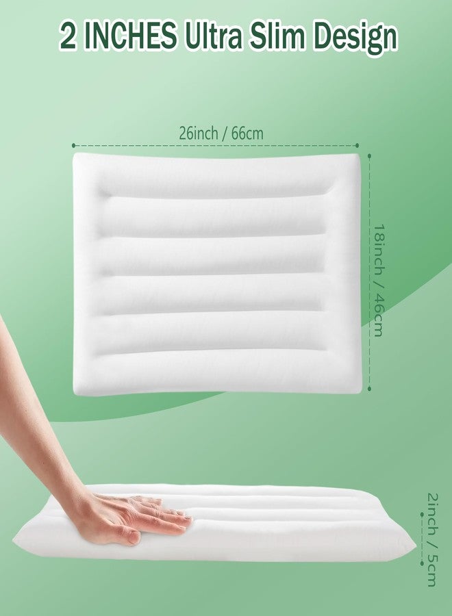 SILUI Ultra Thin Flat Pillows for Sleeping 2 Inch Height - Standard Size Set of 1 Pack Hypoallergenic Slim Low Bed Pillow with Down Alternative Fill for Back Stomach Sleepers, 18x26 Inches - Image 5