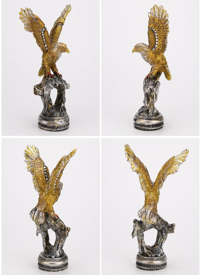 BRABUD Resin Bald Eagle On Branch Statue American Eagle with Spread Wings Figurine Home Office Shop Desk Decoration 7.7''(H) TQSHBS35 - Image 4