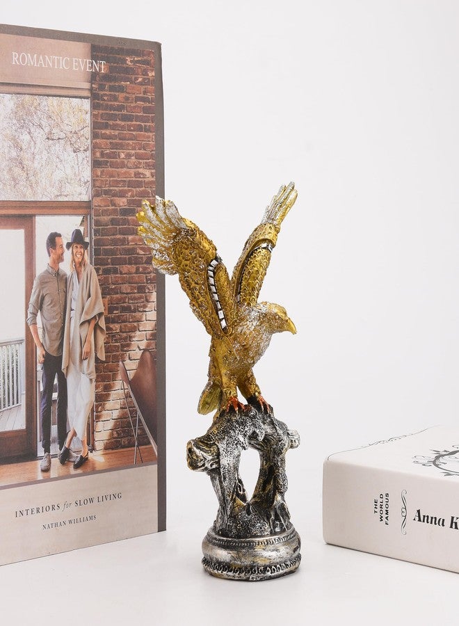 BRABUD Resin Bald Eagle On Branch Statue American Eagle with Spread Wings Figurine Home Office Shop Desk Decoration 7.7''(H) TQSHBS35 - Image 5