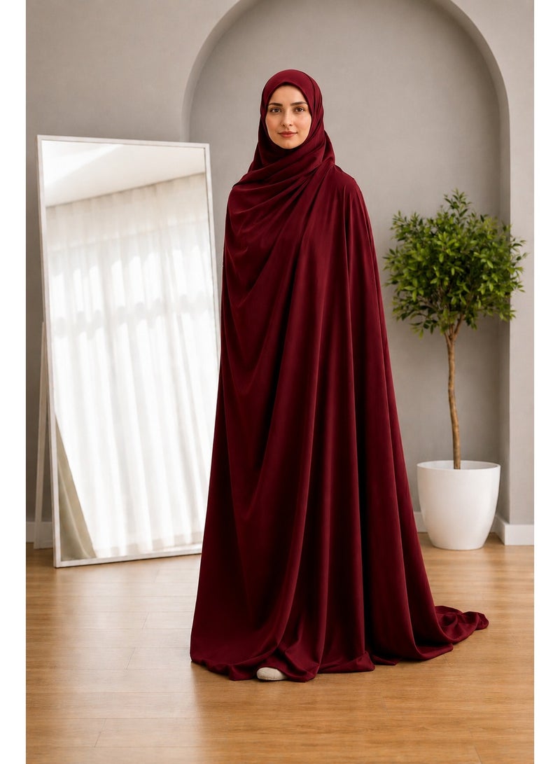 A square, open (wrap) prayer sheet, very soft and comfortable, consisting of one piece. It is worn as a wrap, covering the entire body in a uniform and spacious size of 2 x 3 meters, suitable for all body types.