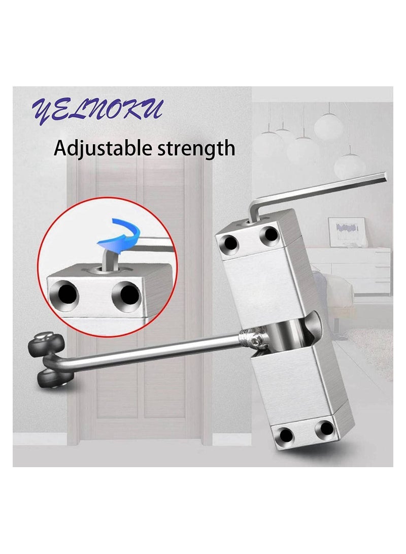 Automatic Door Closer, Stainless Steel Door Closing Controller for Residential Commercial Use,Adjustable Closing Speed System - Image 2