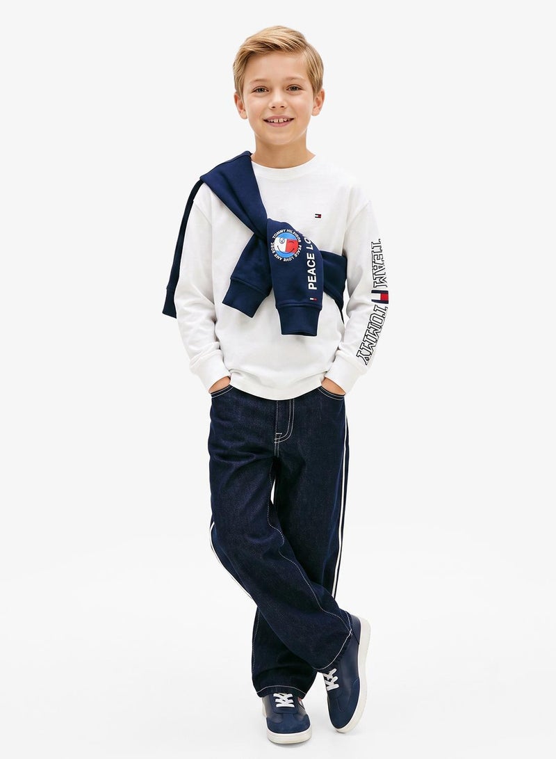 TOMMY HILFIGER Logo Long Sleeve T-Shirt - Image 1