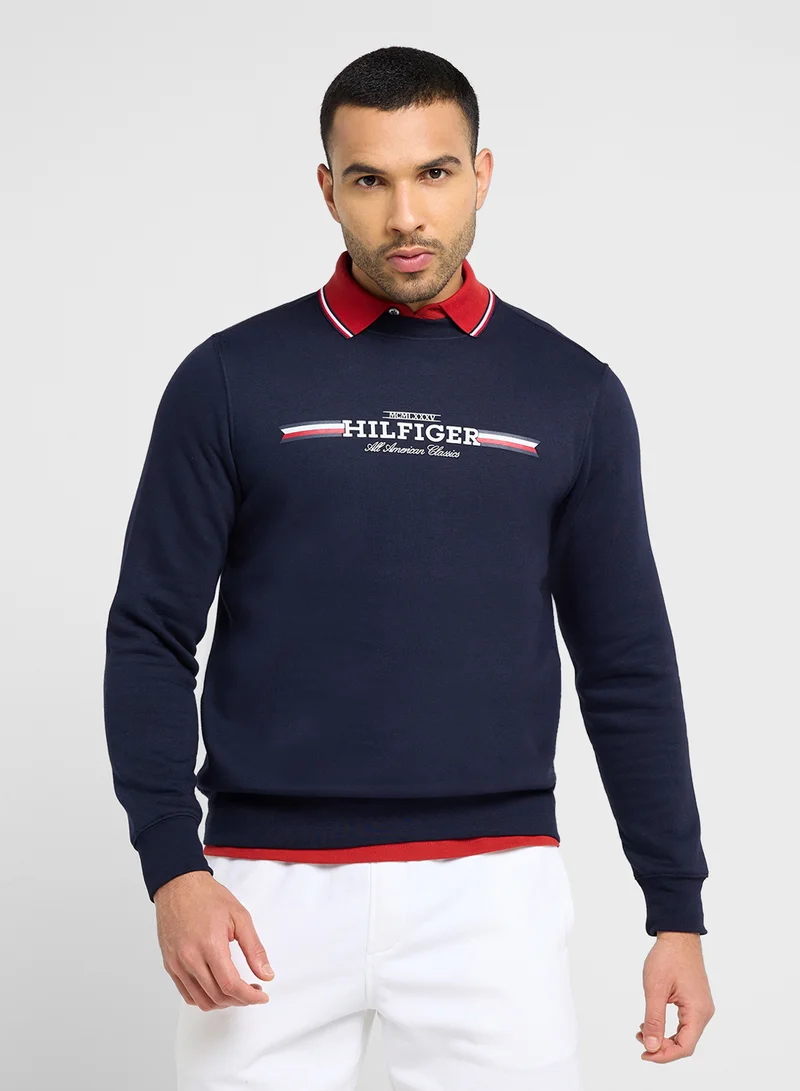 TOMMY HILFIGER Logo Crew Neck Sweatshirt