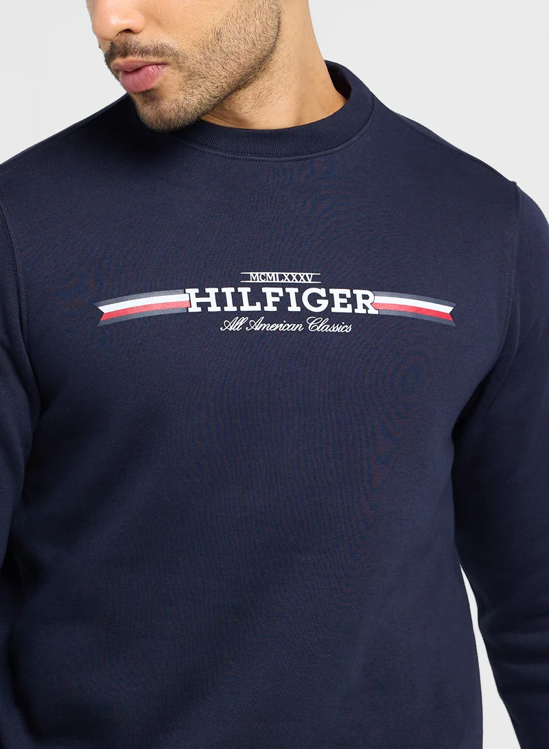 TOMMY HILFIGER Logo Crew Neck Sweatshirt