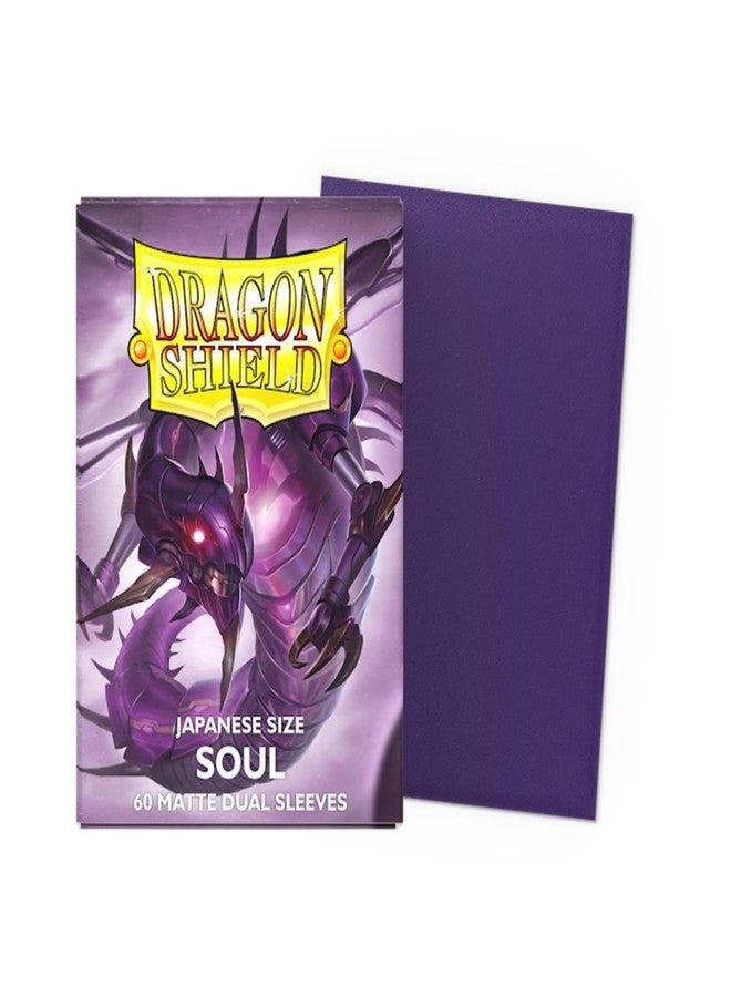Dragon Shield - Matte Dual - Japanese Size Card Sleeves | 60 CT - Smooth & Tough Premium TCG Sleeves - Compatible with Yu-Gi-Oh, Naruto, Cardfight & Vanguard | Soul - Image 1