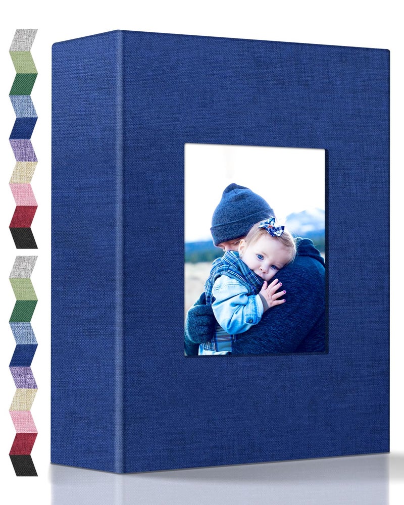 popotop Photo Album 4x6200 Photos Photo Books with 200 Horizontal PocketsLinen Cover Albums for Family Wedding Anniversary Baby Vacation Pictures