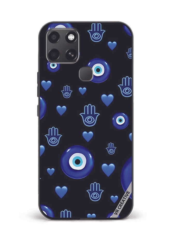 VR CREATIVE Protective Case Cover For Infinix Smart 6 Evil Eye Design Multicolour - Image 1