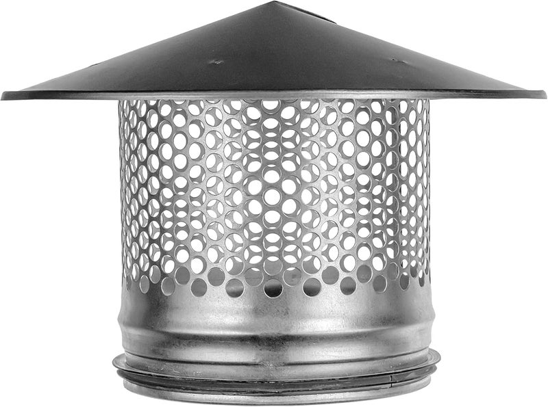 REPA MARKET 6 Inch Round Roof Rain Cap HVAC Vent Galvanized Steel All Weather Chimney Cap Roof Top Round Roof Vent with Rubber Gasket for Perfect Insulation Vent Cover (6'' Inch) - Image 1