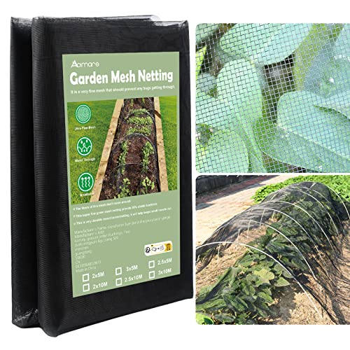 Abimars Thicker Garden Mesh Netting, 10’ x 33’ Ultra Fine Black Plant Row Covers for Vegetables Plants Fruits Flowers Protection, Nano PPT, Shading Rate 30% - Image 1